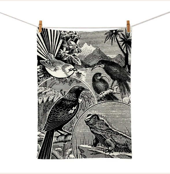 Stamps of New Zealand Tea Towel