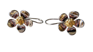 Sterling Silver Mountains Avens Drop Earrings