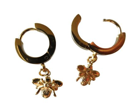 Bee Huggie 18k Gold Earrings