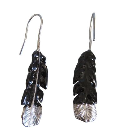 Huia Feather Drop Earrings