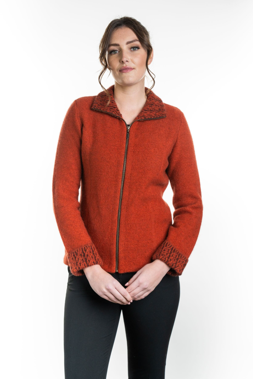 Two Tone Jacket by Koru Knitwear - available in 9 Colours