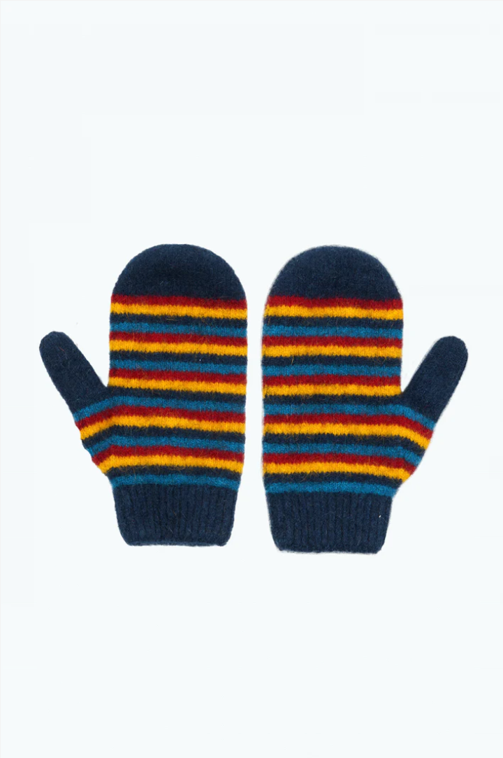 Kid's Striped Mittens - Available In 2 Colours