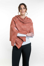 Load image into Gallery viewer, Jacquard Wrap by Koru Knitwear available in Sienna and Natural
