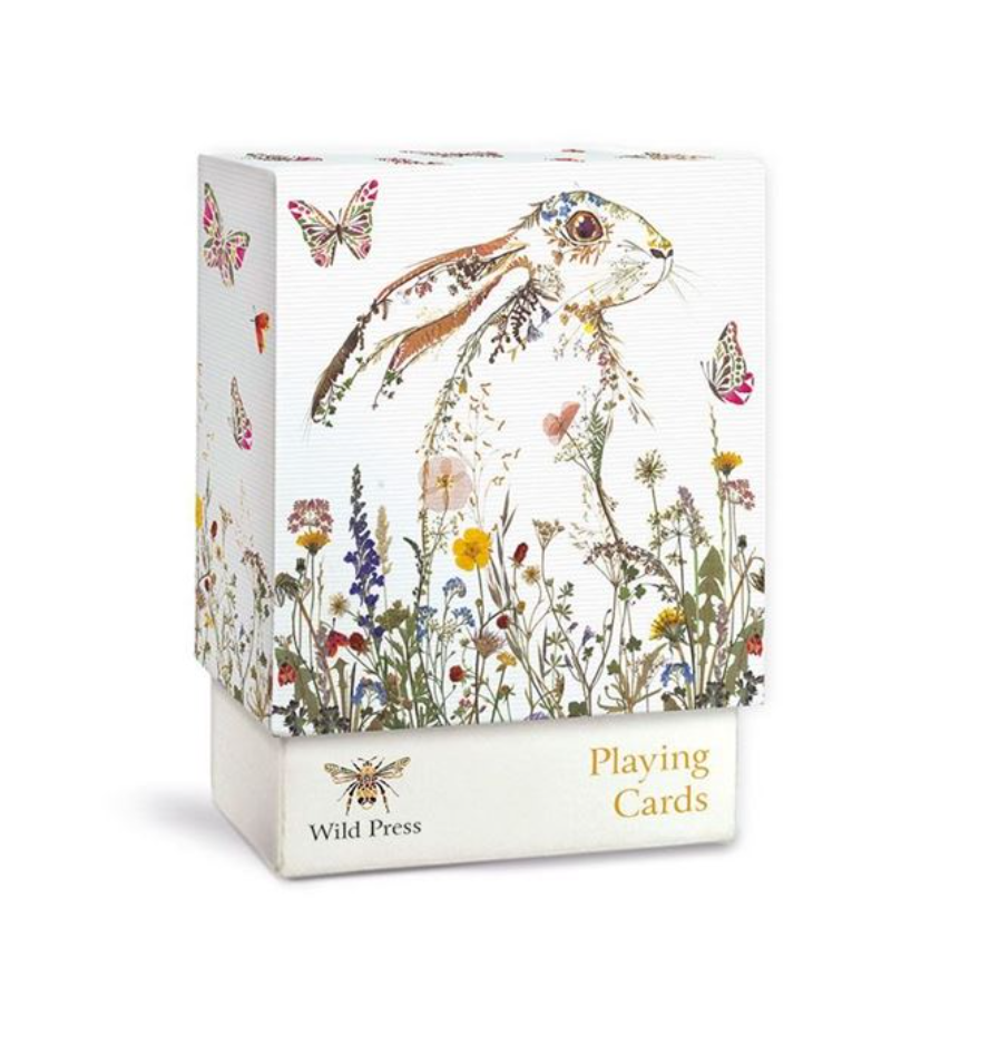 Wild Press Wildflower Hare Playing Cards Wild Press Wildflower Hare Playing Cards