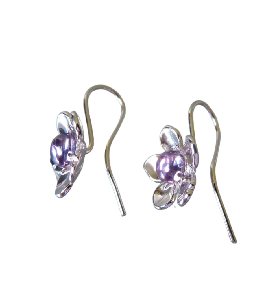 Manuka Drop Earrings with Amethyst