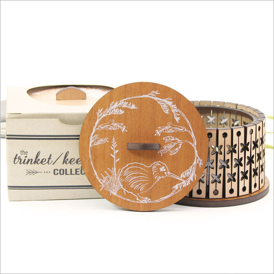 Round Trinket Box: Kiwi