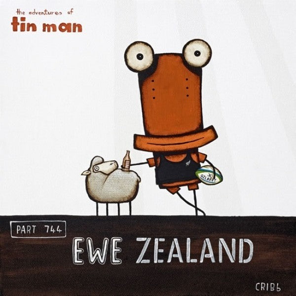 Ewe Zealand Tin Man Box Framed