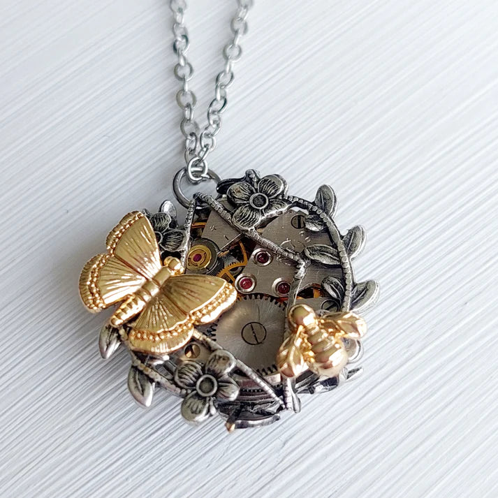 SP Timepiece Filigree Wrap Garden Pendant