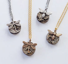 Load image into Gallery viewer, SP Mini Pendants with bee or dragonfly - several styles
