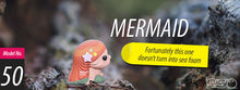 Load image into Gallery viewer, eugy mermaid 3d model on rock
