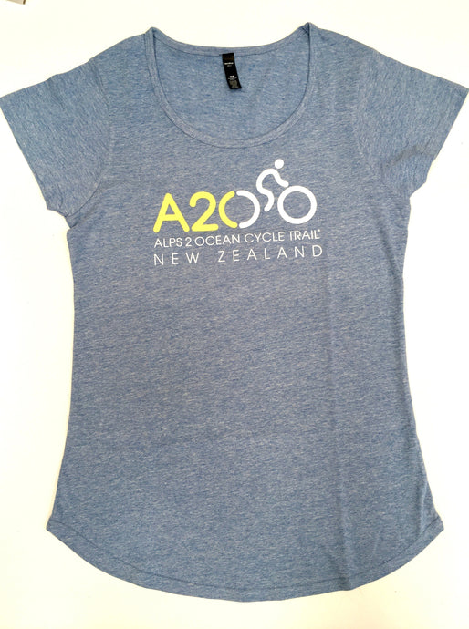 A2o womens tee shirt blue