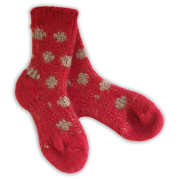 Merino Possum Socks - 1-2 years - Red