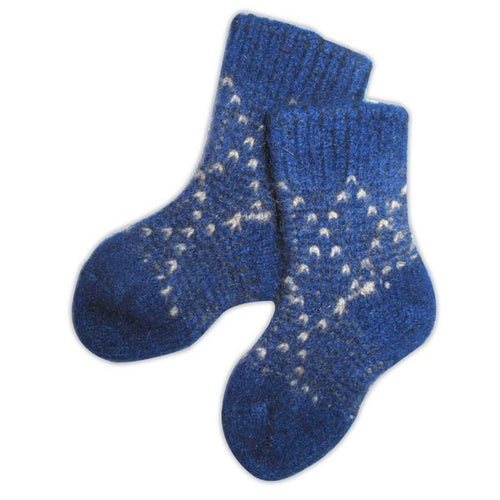 Merino Possum Socks - 6-12 months - Blue