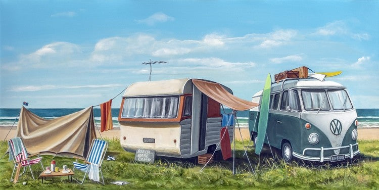 Beach Base Camp Print by Graham Young