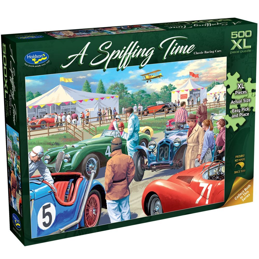 A spiffing time classic car jigsaw 500XL puzzle