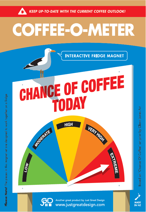 Coffee-O-Meter Fridge Magnet