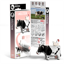 Load image into Gallery viewer, Eugy Holstein Friesian Cow 3D model and box
