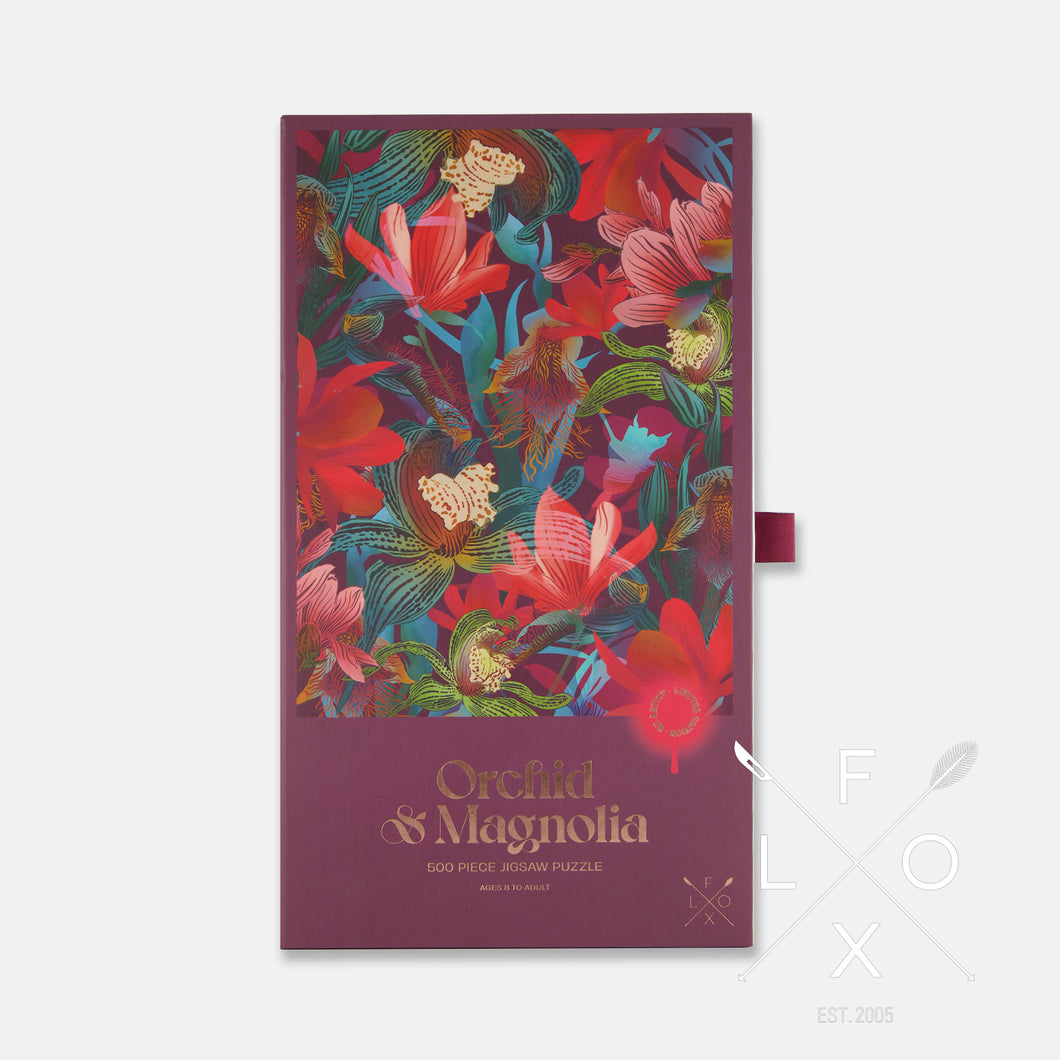 Orchid and magnolia 500 piece jigsaw by FLOX