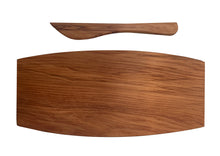 Load image into Gallery viewer, Wooden Cheese Pate Board with Knife Rimu NZ Native wood
