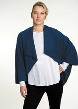 Load image into Gallery viewer, Moss Stitch Shrug in Cobalt Blue by Koru Knitwear
