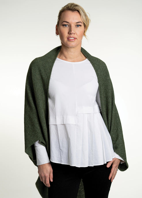 Moss Stitch Shrug in Moss (Green) by Koru Knitwear