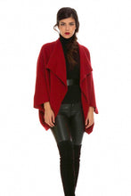 Load image into Gallery viewer, Moss Stitch Shrug - Front  view with collar - Rata
