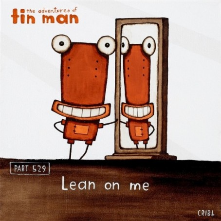 Lean on Me - Tin Man Framed Print by Tony Cribb