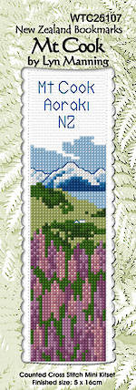 Cross Stitch Bookmark Kit - Mt. Cook