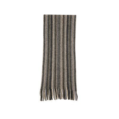 multi stripe scarf colour silver possum merino