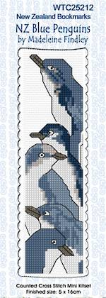 Cross Stitch Bookmark Kit - NZ Blue Penguins