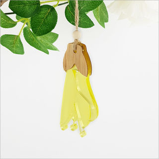 hanging ornament kowhai crystal ashley