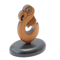 Ancient Kauri Fish Hook Ornament