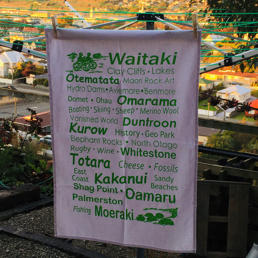 Waitaki Word Tea Towel