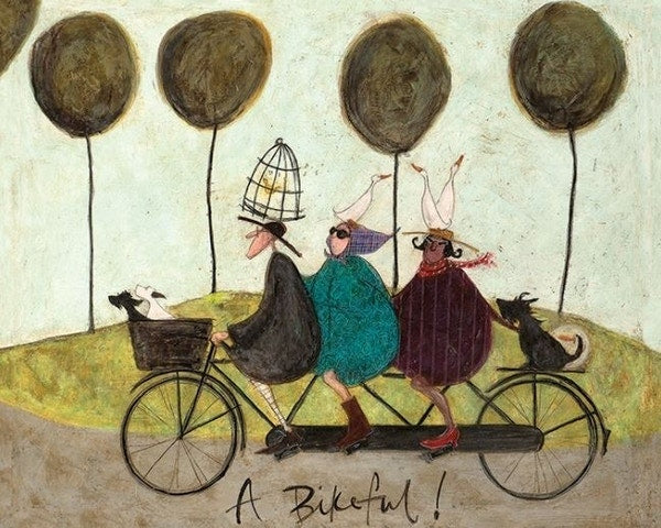 A Bike Full - Framed Print by Sam Toft