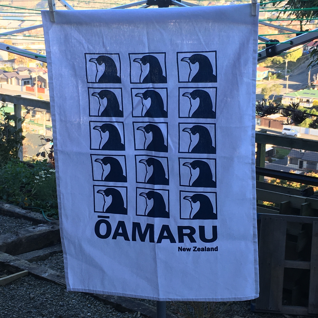 Blue Penguin/Oamaru Tea Towel