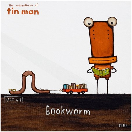 Bookworm - Tin Man Framed Print by Tony Cribb