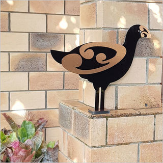 moko pukeko freestanding garden ornament