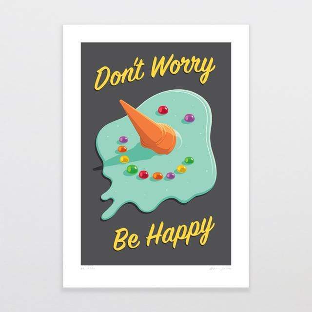 glen jones art print bee happy