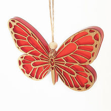 Load image into Gallery viewer, hanging ornament orange butterfly
