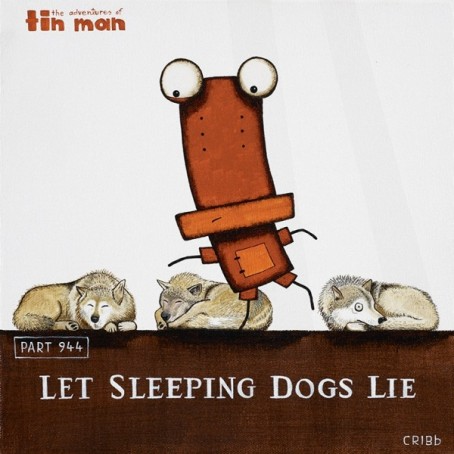 Let Sleeping Dogs Lie - Tin Man Framed Print by Tony Cribb