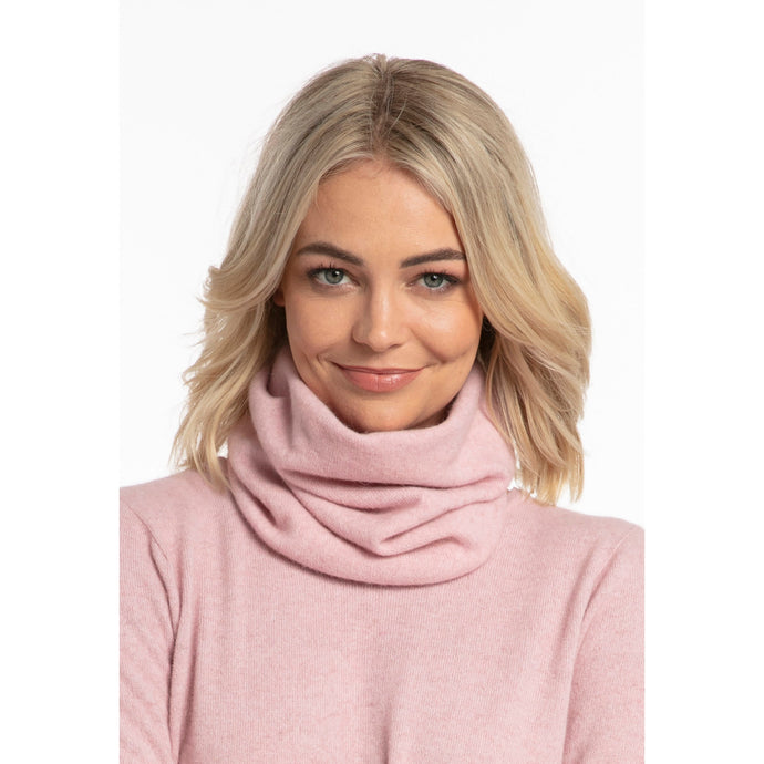 Possum merino neck warmer blossom colour