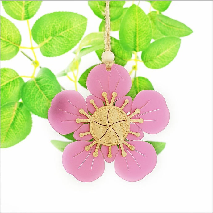 hanging ornament pink manuka