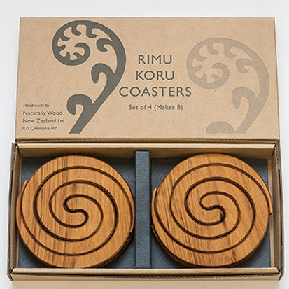 rimu spiral coasters set of four