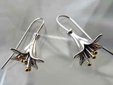 NZ fuchia earrings sterling silver